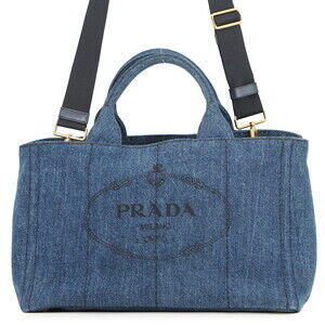 Prada Canapa Denim Tote Bag